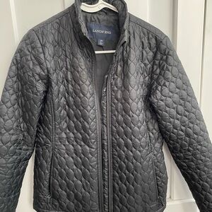 Lands' End Women’s Quilted Black Jacket